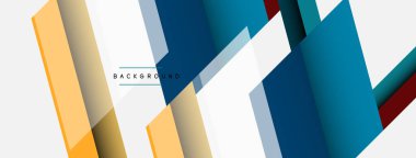 Vektör arkaplanı. Gölge efektli soyut örtüşen renk çizgileri tasarımı. Duvar kağıdı afişi için resim arkaplanı veya iniş sayfası