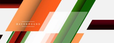 Vektör arkaplanı. Gölge efektli soyut örtüşen renk çizgileri tasarımı. Duvar kağıdı afişi için resim arkaplanı veya iniş sayfası