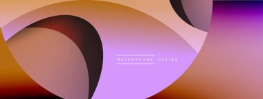 Yaratıcı geometrik duvar kağıdı. Asgari soyut arkaplan. Duvar kağıdı arkaplanı veya iniş sayfası için daire ve dalga kompozisyon vektör çizimi