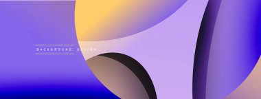 Yaratıcı geometrik duvar kağıdı. Asgari soyut arkaplan. Duvar kağıdı arkaplanı veya iniş sayfası için daire ve dalga kompozisyon vektör çizimi