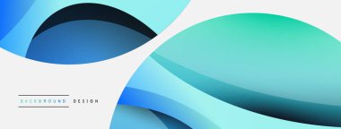 Yaratıcı geometrik duvar kağıdı. Asgari soyut arkaplan. Duvar kağıdı arkaplanı veya iniş sayfası için daire ve dalga kompozisyon vektör çizimi