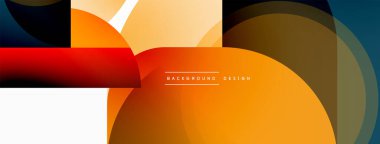 Yaratıcı geometrik duvar kağıdı. Asgari çember üçgen ve kare çizgi soyut arkaplan. Duvar kağıdı afişi veya iniş sayfası için vektör illüstrasyonu