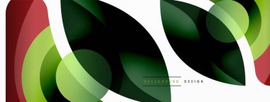 Yaratıcı geometrik duvar kağıdı. Asgari soyut arkaplan. Duvar kağıdı arkaplanı veya iniş sayfası için daire dalga ve yuvarlak şekiller kompozisyon vektör çizimi