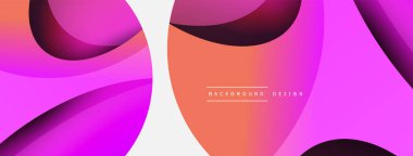 Yaratıcı geometrik duvar kağıdı. Asgari soyut arkaplan. Duvar kağıdı arkaplanı veya iniş sayfası için daire ve dalga kompozisyon vektör çizimi