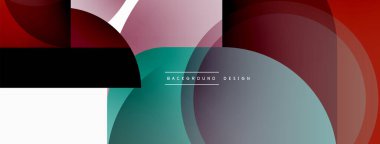 Yaratıcı geometrik duvar kağıdı. Asgari çember üçgen ve kare çizgi soyut arkaplan. Duvar kağıdı afişi veya iniş sayfası için vektör illüstrasyonu