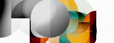 Yaratıcı geometrik duvar kağıdı. Asgari çember üçgen ve kare çizgi soyut arkaplan. Duvar kağıdı afişi veya iniş sayfası için vektör illüstrasyonu