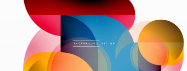 Yuvarlak üçgen çizgileri ve daireleri şekillendirir. Duvar kağıdı afişi arkaplanı veya iniş sayfası için Geometrik vektör çizimi