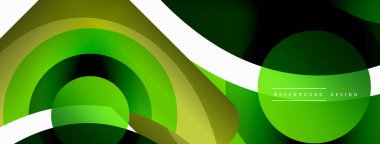 Yaratıcı geometrik duvar kağıdı. Asgari soyut arkaplan. Duvar kağıdı arkaplanı veya iniş sayfası için daire dalga ve yuvarlak şekiller kompozisyon vektör çizimi