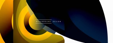 Yaratıcı geometrik duvar kağıdı. Asgari soyut arkaplan. Duvar kağıdı arkaplanı veya iniş sayfası için daire dalga ve yuvarlak şekiller kompozisyon vektör çizimi