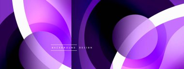 Yaratıcı geometrik duvar kağıdı. Asgari soyut arkaplan. Duvar kağıdı arkaplanı veya iniş sayfası için daire dalga ve yuvarlak şekiller kompozisyon vektör çizimi