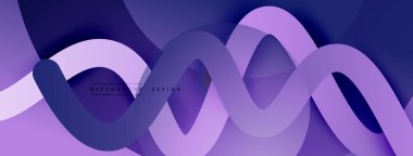 Gölge efektli dalga çizgisi olan soyut gradyan arkaplan. Geometrik bileşim. 3B gölge efektleri ve sıvı eğimleri