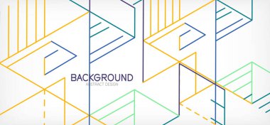 Soyut arkaplan. Beyaz arkaplanda renk çizgileri. Doğrusal soyut kompozisyon. Duvar kağıdı, afiş, arkaplan, iniş sayfası için tekno veya iş konsepti