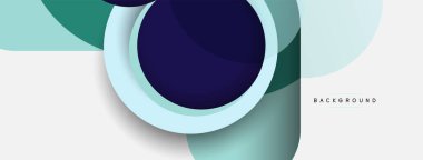 Yaratıcı geometrik duvar kağıdı. Asgari soyut arkaplan. Duvar kağıdı arkaplanı veya iniş sayfası için daire bileşimi vektör çizimi