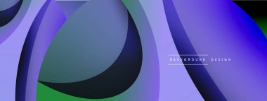 Yaratıcı geometrik duvar kağıdı. Asgari soyut arkaplan. Duvar kağıdı arkaplanı veya iniş sayfası için daire ve dalga kompozisyon vektör çizimi