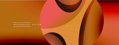 Yaratıcı geometrik duvar kağıdı. Asgari soyut arkaplan. Duvar kağıdı arkaplanı veya iniş sayfası için daire ve dalga kompozisyon vektör çizimi