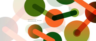 Çizgi noktaları geometrik soyut arkaplan bağlantıları. Çizgilerle birbirine bağlı çemberler. Duvar kağıdı, afiş, arkaplan veya iniş için moda tekno iş şablonu