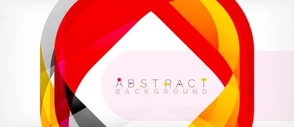 Abstract square shape with overlapping waves, minimal geometric background. Vector Illustration For Wallpaper, Banner, Background, Landing Page — Stock Vector