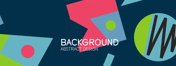 Fondo abstracto con bloques, líneas, formas geométricas. Techno o concepto de negocio para fondo de pantalla, banner, fondo, landing page — Vector de stock