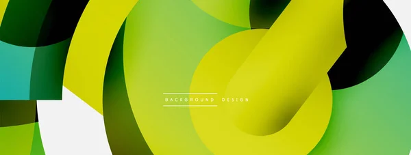 Round shapes circles and other geometric forms. Vector illustration for wallpaper banner background card or landing page — Stock Vector