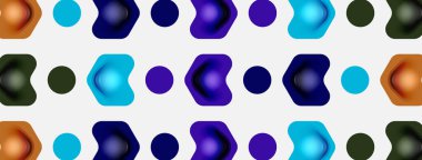 Beyaz arka planda renkli ok şekilleri. Minimum geometrik soyut arkaplan. Duvar kağıdı afişi veya iniş sayfası için vektör illüstrasyonu