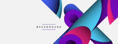 Soyut arkaplan. Minimum geometrik daireler ve koyu gölgeli yuvarlak şekiller. Duvar kağıdı afişi veya arkaplan için moda teknoloji iş şablonu