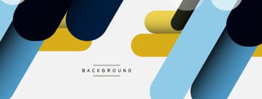 Yuvarlak şekiller ve çizgiler üst üste biniyor. Duvar kağıdı afişi veya iniş sayfası için vektör illüstrasyonu