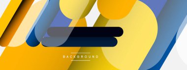 Soyut arkaplan. Yuvarlak şekiller, gri arkaplanda çizgiler. Duvar kağıdı afişi veya iniş sayfası için vektör illüstrasyonu