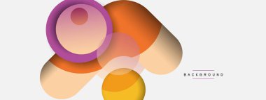 Yaratıcı geometrik duvar kağıdı. Asgari soyut arkaplan. Duvar kağıdı arkaplanı veya iniş sayfası için daire bileşimi vektör çizimi