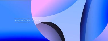 Yaratıcı geometrik duvar kağıdı. Asgari soyut arkaplan. Duvar kağıdı arkaplanı veya iniş sayfası için daire ve dalga kompozisyon vektör çizimi