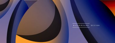 Yaratıcı geometrik duvar kağıdı. Asgari soyut arkaplan. Duvar kağıdı arkaplanı veya iniş sayfası için daire ve dalga kompozisyon vektör çizimi