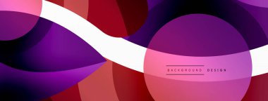 Yaratıcı geometrik duvar kağıdı. Asgari soyut arkaplan. Duvar kağıdı arkaplanı veya iniş sayfası için daire dalga ve yuvarlak şekiller kompozisyon vektör çizimi