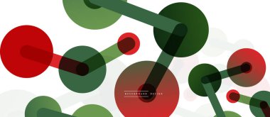 Çizgi noktaları geometrik soyut arkaplan bağlantıları. Çizgilerle birbirine bağlı çemberler. Duvar kağıdı, afiş, arkaplan veya iniş için moda tekno iş şablonu