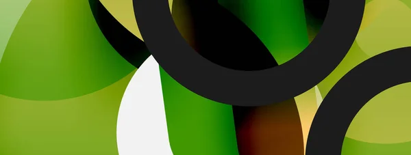 Formas redondas círculos y otras formas geométricas. Ilustración vectorial para la tarjeta de fondo del banner de papel pintado o la landing page — Archivo Imágenes Vectoriales