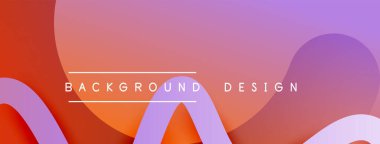 Gölge efektli dalga çizgisi olan soyut gradyan arkaplan. Geometrik bileşim. 3B gölge efektleri ve sıvı eğimleri