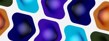 Beyaz arka planda renkli ok şekilleri. Minimum geometrik soyut arkaplan. Duvar kağıdı afişi veya iniş sayfası için vektör illüstrasyonu