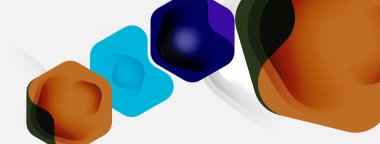 Beyaz arka planda renkli ok şekilleri. Minimum geometrik soyut arkaplan. Duvar kağıdı afişi veya iniş sayfası için vektör illüstrasyonu