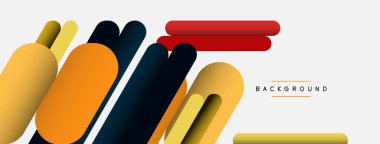 Soyut arkaplan. Yuvarlak şekiller, gri arkaplanda çizgiler. Duvar kağıdı afişi veya iniş sayfası için vektör illüstrasyonu