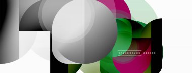 Yaratıcı geometrik duvar kağıdı. Asgari çember üçgen ve kare çizgi soyut arkaplan. Duvar kağıdı afişi veya iniş sayfası için vektör illüstrasyonu