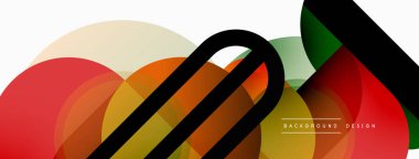 Yuvarlak üçgen çizgileri ve daireleri şekillendirir. Duvar kağıdı afişi arkaplanı veya iniş sayfası için Geometrik vektör çizimi