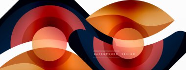 Yaratıcı geometrik duvar kağıdı. Asgari soyut arkaplan. Duvar kağıdı arkaplanı veya iniş sayfası için daire dalga ve yuvarlak şekiller kompozisyon vektör çizimi