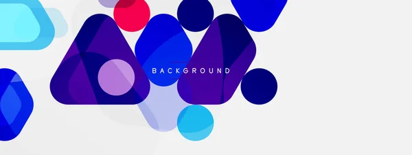 Abstract round geometric shapes and circles background. Trendy techno business template for wallpaper, banner, background or landing — Stock Vector