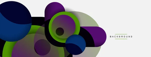 Круглые и круглые формы абстрактного фона. Векторная иллюстрация для фона или целевой страницы баннера обоев — стоковый вектор