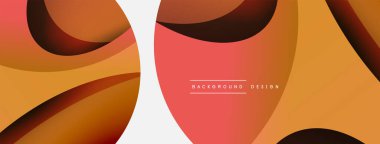 Yaratıcı geometrik duvar kağıdı. Asgari soyut arkaplan. Duvar kağıdı arkaplanı veya iniş sayfası için daire ve dalga kompozisyon vektör çizimi