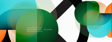 Yaratıcı geometrik duvar kağıdı. Asgari çember üçgen ve kare çizgi soyut arkaplan. Duvar kağıdı afişi veya iniş sayfası için vektör illüstrasyonu