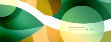 Yaratıcı geometrik duvar kağıdı. Asgari soyut arkaplan. Duvar kağıdı arkaplanı veya iniş sayfası için daire dalga ve yuvarlak şekiller kompozisyon vektör çizimi