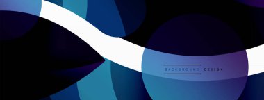 Yaratıcı geometrik duvar kağıdı. Asgari soyut arkaplan. Duvar kağıdı arkaplanı veya iniş sayfası için daire dalga ve yuvarlak şekiller kompozisyon vektör çizimi