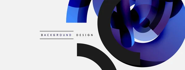 Round shapes circles and other geometric forms. Vector illustration for wallpaper banner background card or landing page — Stock Vector