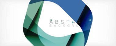 Asgari soyut arkaplan - beyaz üzerine gölge çizgileri ile örtüşen renk şekilleri. Duvar Kağıdı, Sancak, Arkaplan, İniş Sayfası için Vektör İllüstrasyonu