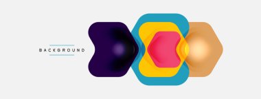 Beyaz arka planda renkli ok şekilleri. Minimum geometrik soyut arkaplan. Duvar kağıdı afişi veya iniş sayfası için vektör illüstrasyonu