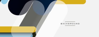 Soyut arkaplan. Yuvarlak şekiller, gri arkaplanda çizgiler. Duvar kağıdı afişi veya iniş sayfası için vektör illüstrasyonu